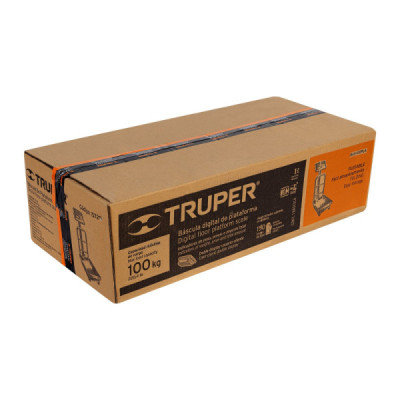 Báscula De Plataforma Plegable 100 Kg Recargable Con Display Truper (BAS-100PLA)