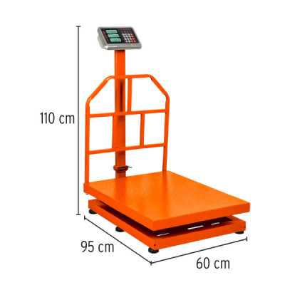 Báscula De Plataforma Plegable 500 Kg Recargable Con Display Truper (BAS-500PLA)