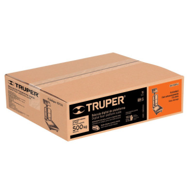 Báscula De Plataforma Plegable 500 Kg Recargable Con Display Truper (BAS-500PLA)
