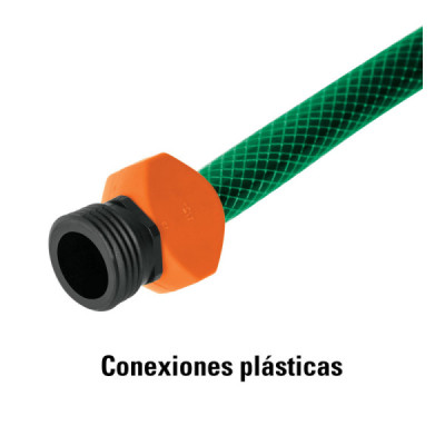 Manguera Reforzada Para Jardín De 1/2", 3 Capas, 20 Metros Truper (MAN-20X1/2RE)