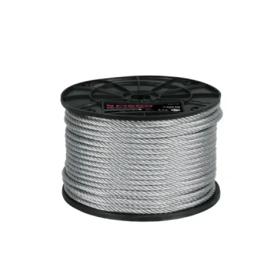Guaya De Acero 3/16" Sin Forro De Pvc 75 M, Carga 1.360 Kg Fiero
