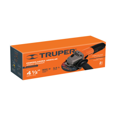 Pulidora Angular Profesional 4.1/2", 800 W Con Accesorios Truper (ESMA-4-1/2A9) Pulidora Angular Profesional 4.1/2", 800 W Con Accesorios Truper (ESMA-4-1/2A9)