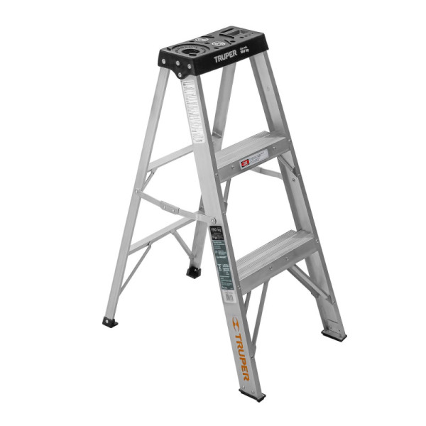 Escalera Tipo Tijera De 2 Peldaños, Capacidad 91 Kg - Tipo 3 Truper (EST-32)