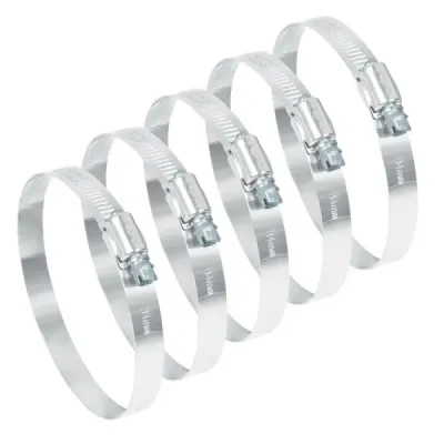 5 Abrazaderas En Acero Inoxidable Desde 91 Mm A 114 Mm Fiero