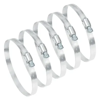 5 Abrazaderas En Acero Inoxidable Desde 118 Mm A 140 Mm Fiero