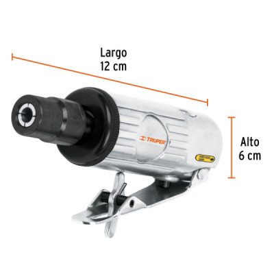 Mini Esmeril De 1/4" Neumático, Accesorios Incluidos Truper (TPN-876K-2) Mini Esmeril De 1/4" Neumático, Accesorios Incluidos Truper (TPN-876K-2)