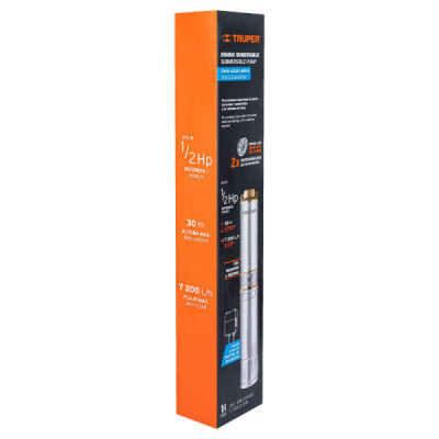 Bomba Sumergible Bala 1/2 Hp Acero Inoxidable, Agua Limpia Truper (BOS-1/2LM2)