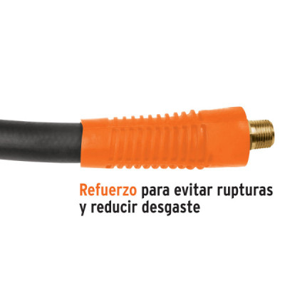 Manguera Para Compresor De Caucho 15 M, 1/4" Npt, 300 Psi Truper (MAN-AP-15-1/4)