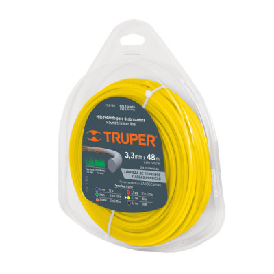 Hilo Redondo Para Guadañadora De 48 Metros, Diámetro 3.3 Mm Truper (HLB-130) Hilo Redondo Para Guadañadora De 48 Metros, Diámetro 3.3 Mm Truper (HLB-130)