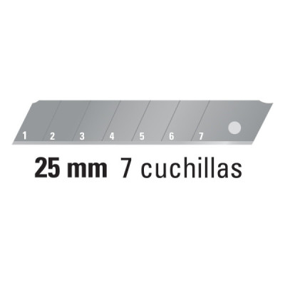 Bisturí Profesional Para Cuchillas De 25 Mm, Incluye Navajas Truper (CUT-7)