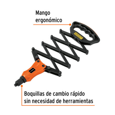 Remachadora De Fuelle Tipo Acordeón Con 5 Boquillas Truper (RE-AC)
