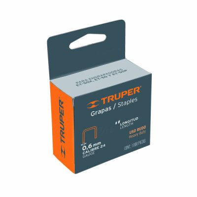 1.000 Grapas Para Grapadora, Corona 10.7 Mm, Largo 8 Mm Truper (ET-50-5/16)