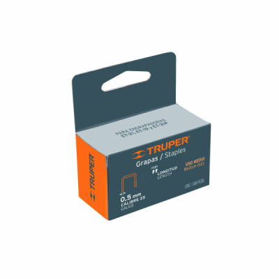 1.000 Grapas Para Grapadora, Corona 11.3 Mm, Largo 6 Mm Truper (ET-21-1/4) 1.000 Grapas Para Grapadora, Corona 11.3 Mm, Largo 6 Mm Truper (ET-21-1/4)