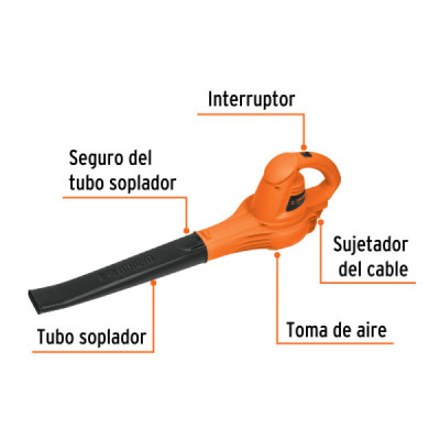 Sopladora Eléctrica De 960 W, 257 Km/H, 1.7 Kg Truper (SOPLA-960)