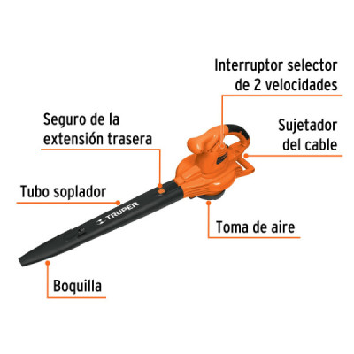 Sopladora, Aspiradora Y Trituradora Eléctrica De 1.440 W Truper (SOPLA-1440)