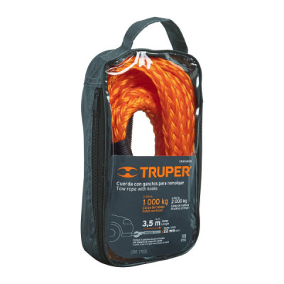 Correa Para Remolcar De 3.5 Metros, 2.000 Kg, Incluye Funda Truper (CREM-5/8X35)
