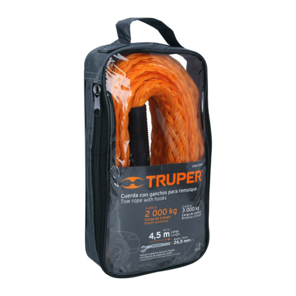 Correa Para Remolcar De 4.5 Metros, 3.000 Kg, Incluye Funda Truper (CREM-7/8X45)
