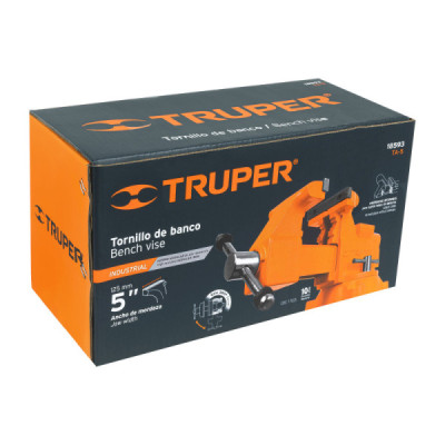 Prensa De Banco Industrial Giratoria De 5", Apertura 14 Cm Truper (TA-5)
