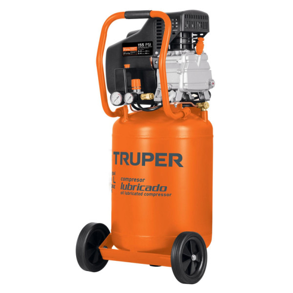 Compresor Vertical Lubricado De 50 Litros, 120 V Y 3.1/2 Hp Truper (COMP-50LV)