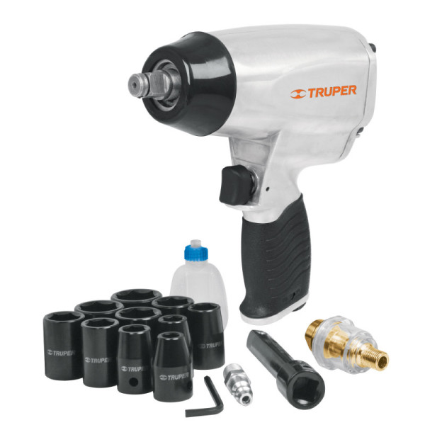 Pistola De Impacto Profesional De 1/2", Accesorios Incluidos Truper (TPN-731EK)