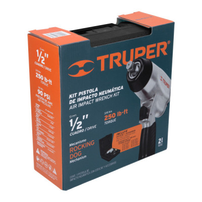 Pistola De Impacto Profesional De 1/2", Accesorios Incluidos Truper (TPN-731EK)