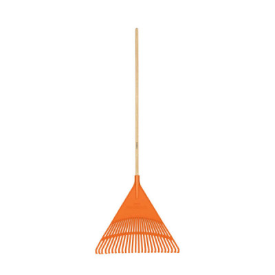 Rastrillo Plástico Para Jardín Con Mango, Cabeza De 61 Cm Truper (EP-26R)