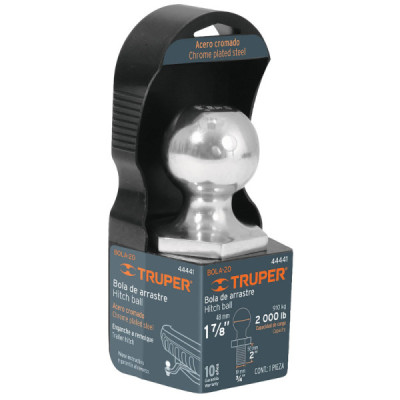 Bola De Arrastre Cromada Para Acoplador, 2.000 Libras Truper (BOLA-20)