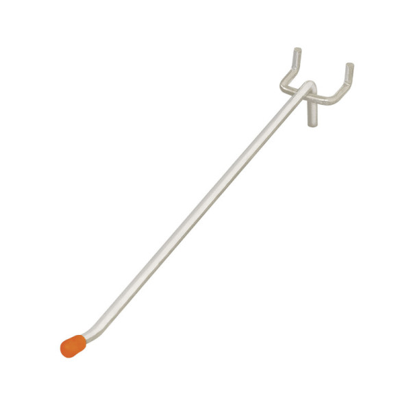 Gancho Recto De 20 Cm Para Panel Ranurado, Con Punta De Goma Truper (GA-8)