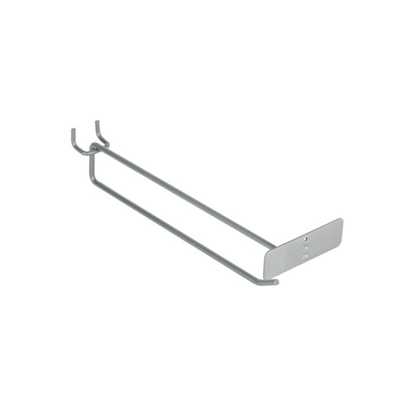 Gancho Recto De 23 Cm Para Panel Ranurado, Con Portaetiqueta Truper (GA-9X)