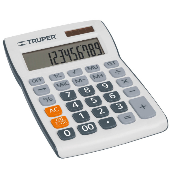 Calculadora De 19 Cm X 13 Cm Para Oficina, Negocio Y Hogar Truper (CALC-19E)