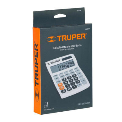 Calculadora De 19 Cm X 13 Cm Para Oficina, Negocio Y Hogar Truper (CALC-19E)