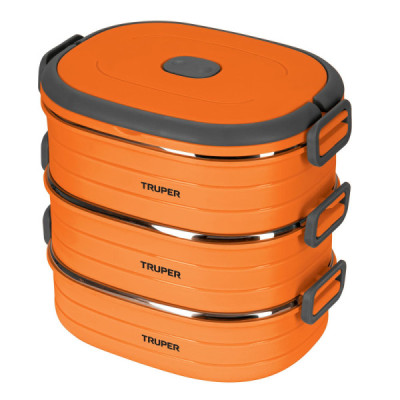 Portacomidas En Acero Inoxidable Truper Para Frio Y Caliente (LUNCH-3)