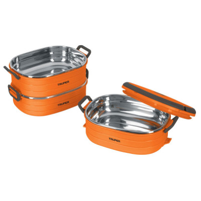 Portacomidas En Acero Inoxidable Truper Para Frio Y Caliente (LUNCH-3)