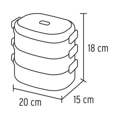 Portacomidas En Acero Inoxidable Truper Para Frio Y Caliente (LUNCH-3)