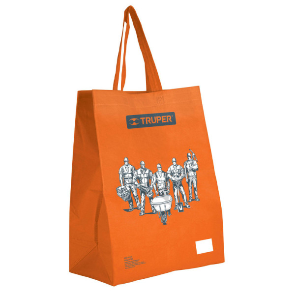 Bolsa Ecológica De Tela 49 Cm X 38 Cm, 40 Kg Naranja Truper (BOEC-38X49)