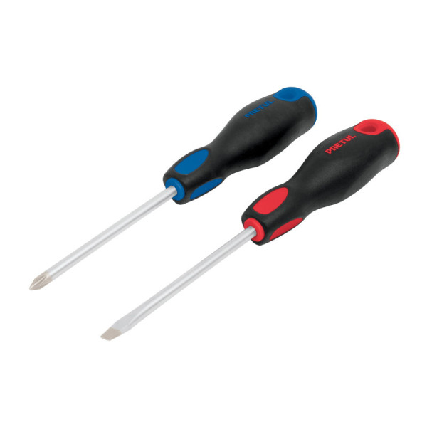 Juego De 2 Destornillares De 3/16", Mango Comfort Grip Pretul (DUO-3/16X4BP)