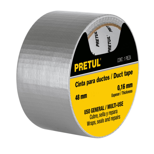 Cinta Para Ducto Uso Hogar De 30 Metros, Hasta 60°C Pretul (CDU-30P)