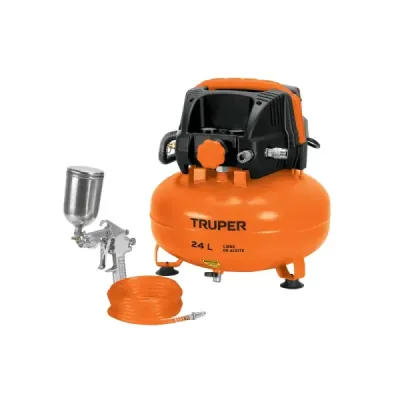 Compresor De Aire 2.2/3hp 24l Truper 116 Psi Libre De Aceite