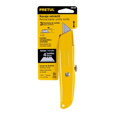 Bisturí Tipo Navaja De 6" Retráctil Con Cuerpo De Aluminio Pretul (NM-6P) Bisturí Tipo Navaja De 6" Retráctil Con Cuerpo De Aluminio Pretul (NM-6P)