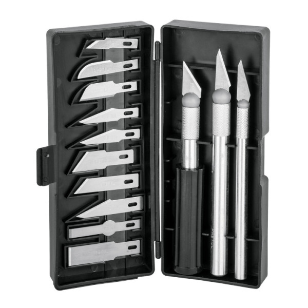 Juego Bisturíes Exacto Cutter Profesional Uso Rudo 13 Hojas Pretul (EXA-13P)