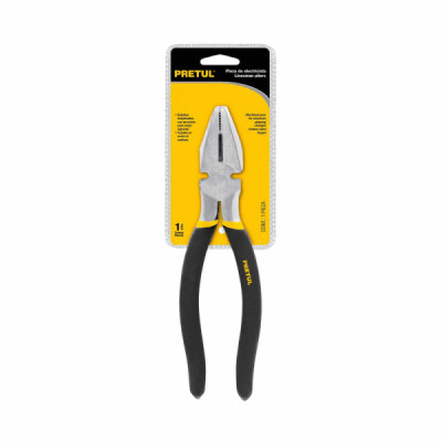 Alicate De Electricista De 7" Ligero, Mango De Pvc Pretul (PEL-7P)
