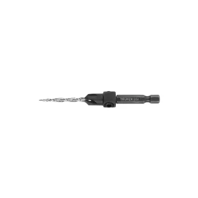 Broca Avellanadora Madera Tornillo No.6 3.5 Mm Truper Cónico