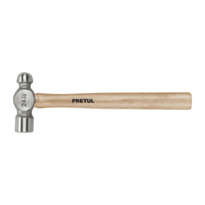 Martillo Pulido De 24 Oz Con Mango De Madera, De Bola Pretul (MB-24P)