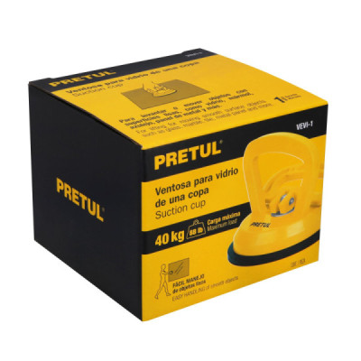 Sujetador Tipo Chupa Para Vidrio De 1 Copa Capacidad 40 Kg Pretul (VEVI-1)