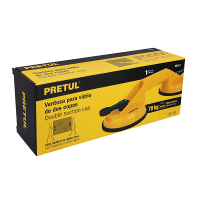 Sujetador Tipo Chupa Para Vidrio De 2 Copas Capacidad 70 Kg Pretul (VEVI-2)