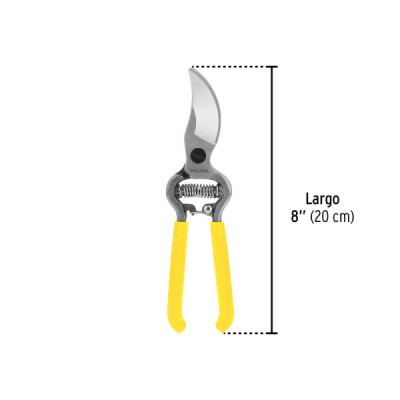 Tijera Para Poda De 20 Cm Con Cuchilla En Acero Inoxidable Pretul (T-35P)