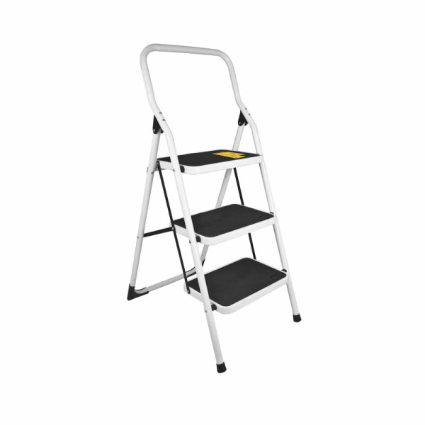 Escalera Tubular Plegable De 3 Peldaños Antideslizantes Pretul (ESTU-3P)