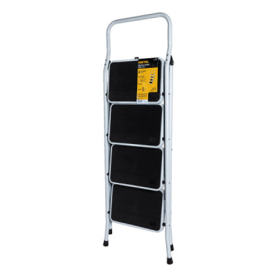 Escalera Tubular Plegable De 4 Peldaños Antideslizantes Pretul (ESTU-4P)