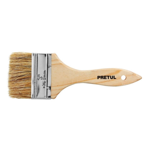 Brocha De 3" Con Mango De Madera, Usos Generales Pretul (BRE-3)