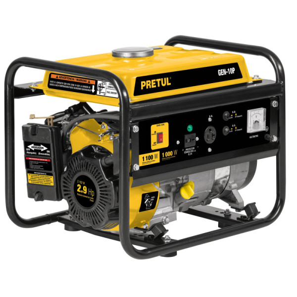 Generador Eléctrico Portátil De 6 Litros, 1.1 Kw, 2.9 Hp Pretul (GEN-10P)